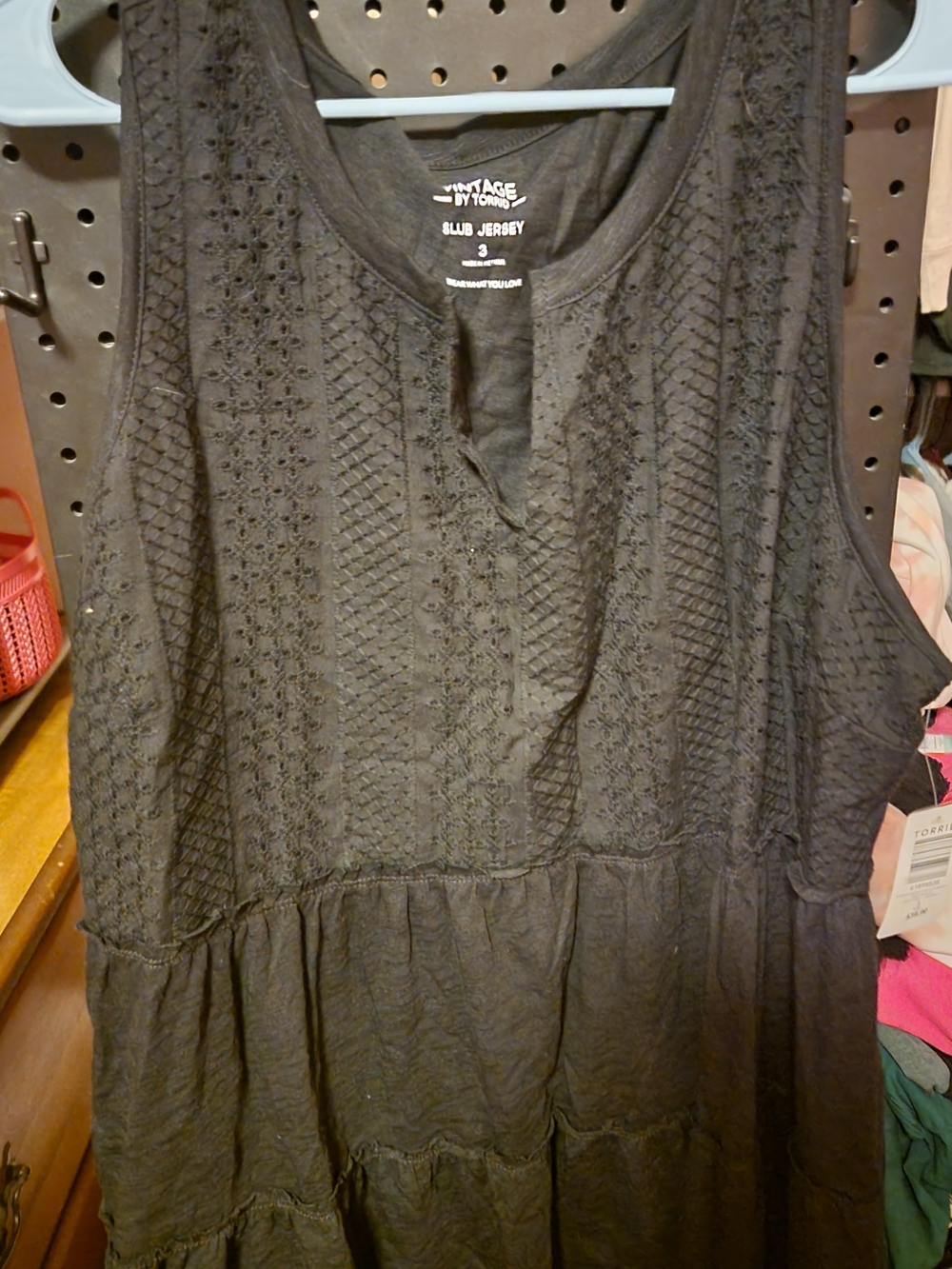 torrid Black Sleeveless Textured Tiered Tank